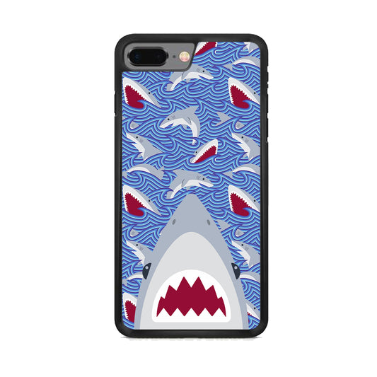 Shark in Sea Surface iPhone 8 Plus Case