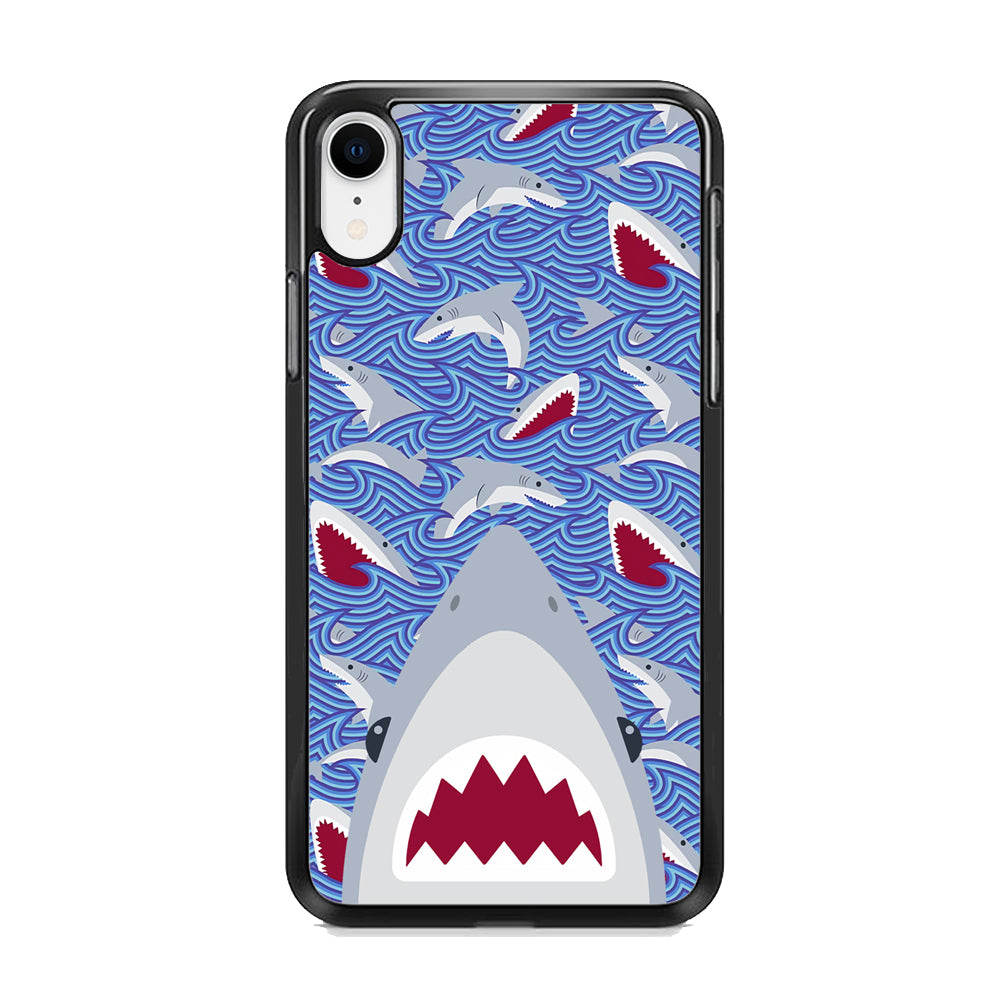 Shark in Sea Surface iPhone XR Case
