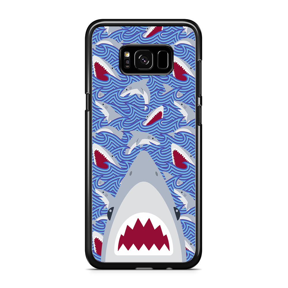 Shark in Sea Surface Samsung Galaxy S8 Case