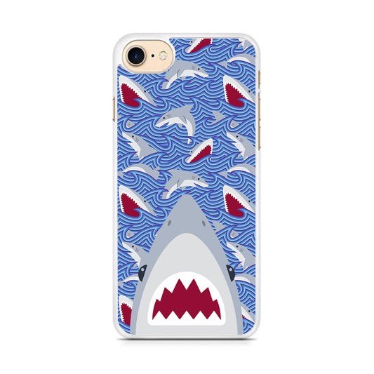 Shark in Sea Surface iPhone 8 Case