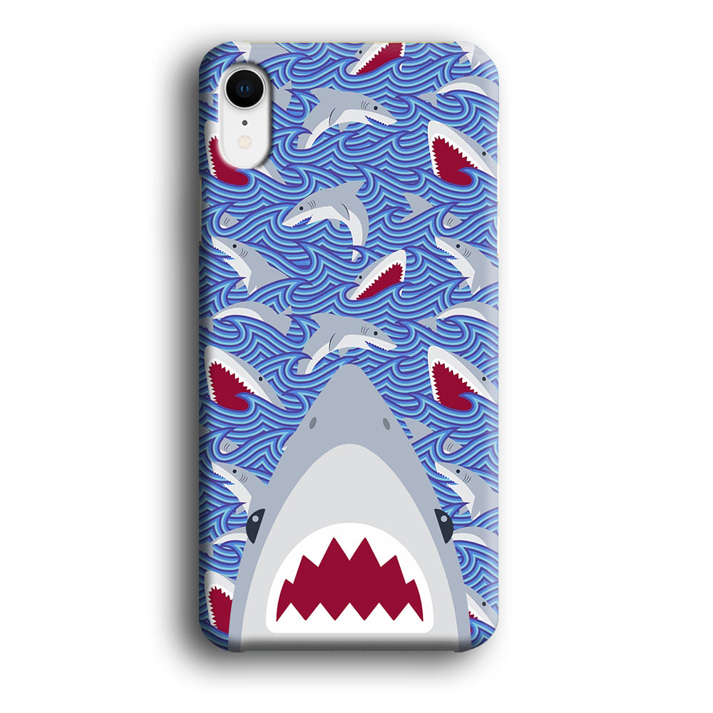 Shark in Sea Surface iPhone XR Case