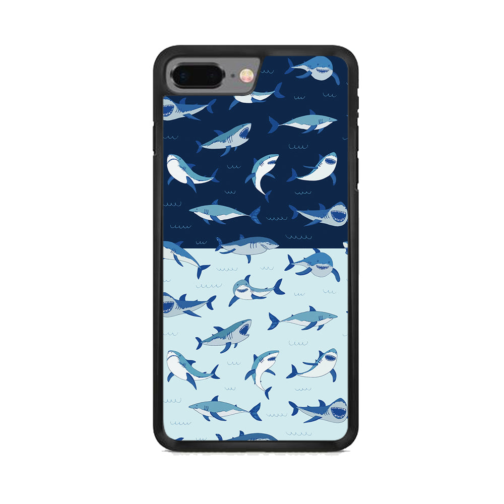 Sharks on The Layer of Ocean iPhone 7 Plus Case