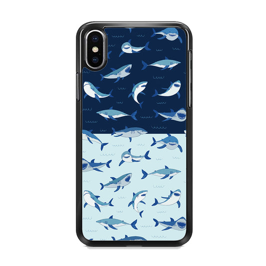 Sharks on The Layer of Ocean iPhone X Case