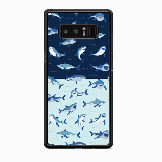 Sharks on The Layer of Ocean Samsung Galaxy Note 8 Case