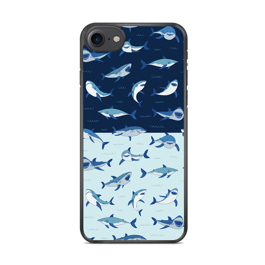 Sharks on The Layer of Ocean iPhone 8 Case