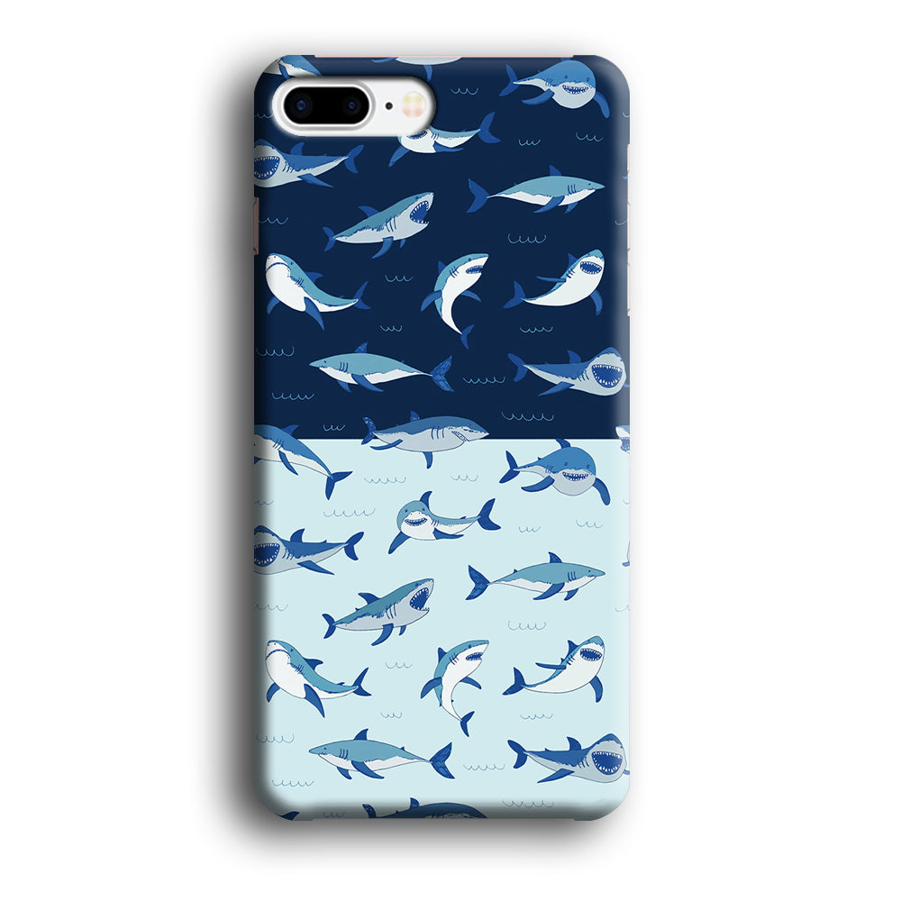 Sharks on The Layer of Ocean iPhone 7 Plus Case