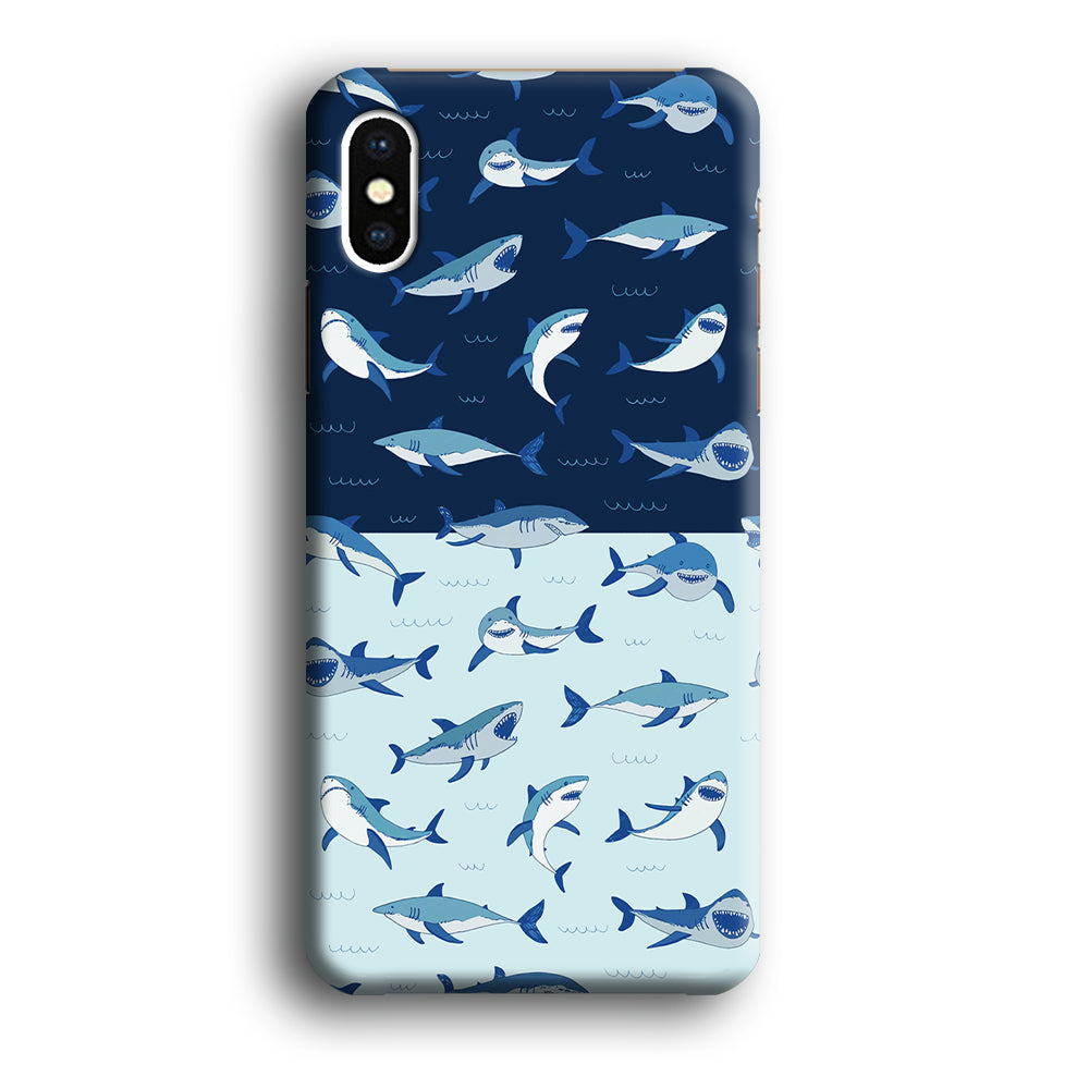 Sharks on The Layer of Ocean iPhone X Case