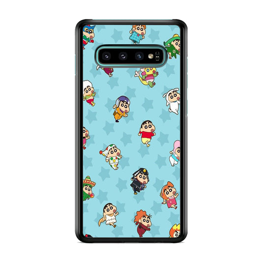 Shinchan Sticker Emoji Samsung Galaxy S10 Case
