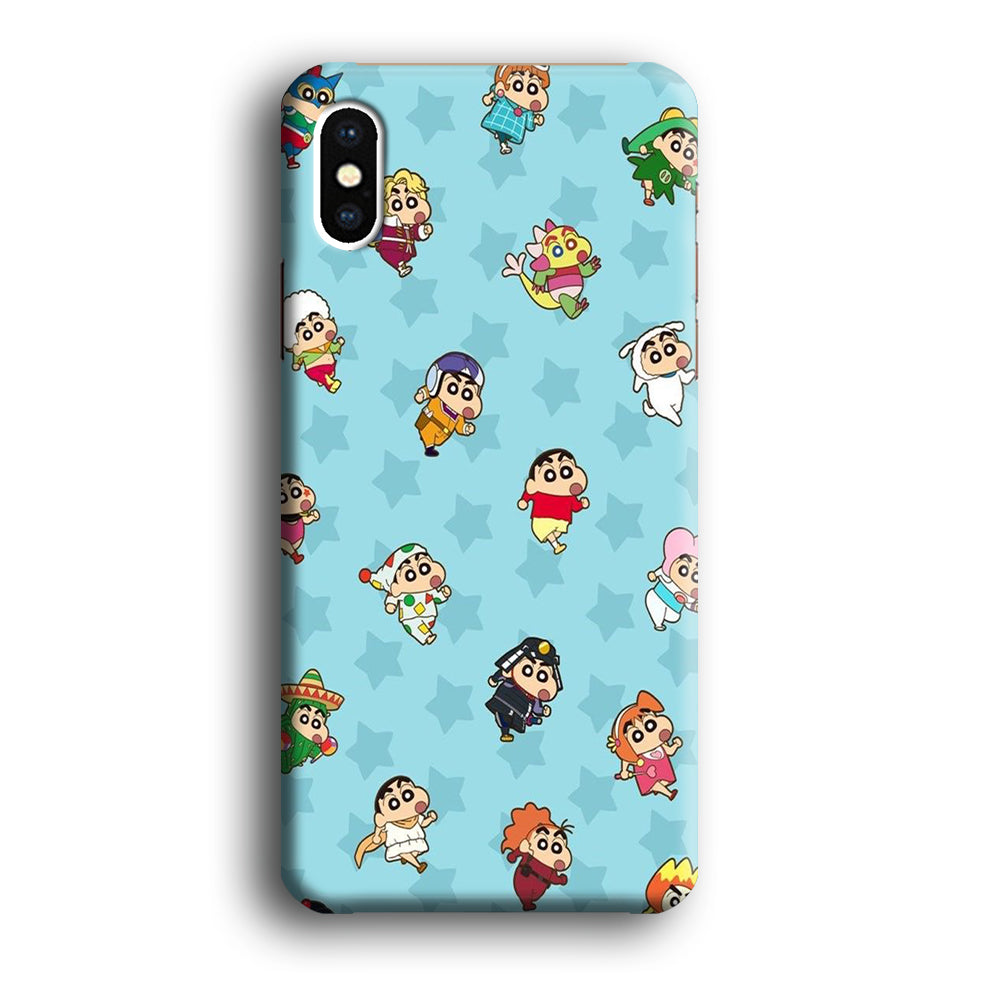 Shinchan Sticker Emoji iPhone XS MAX Case