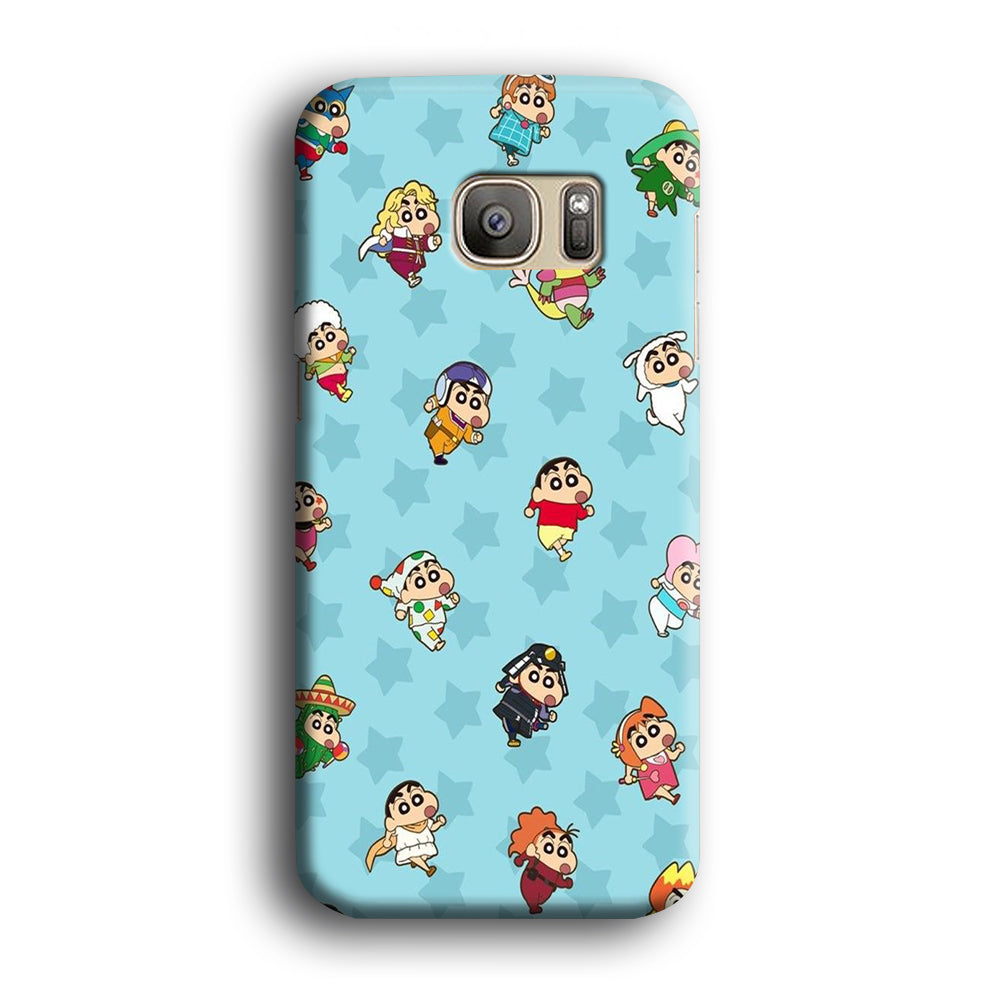 Shinchan Sticker Emoji Samsung Galaxy S7 Edge Case