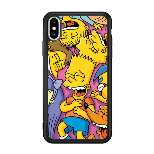 Simpson Bust Up Bart iPhone X Case