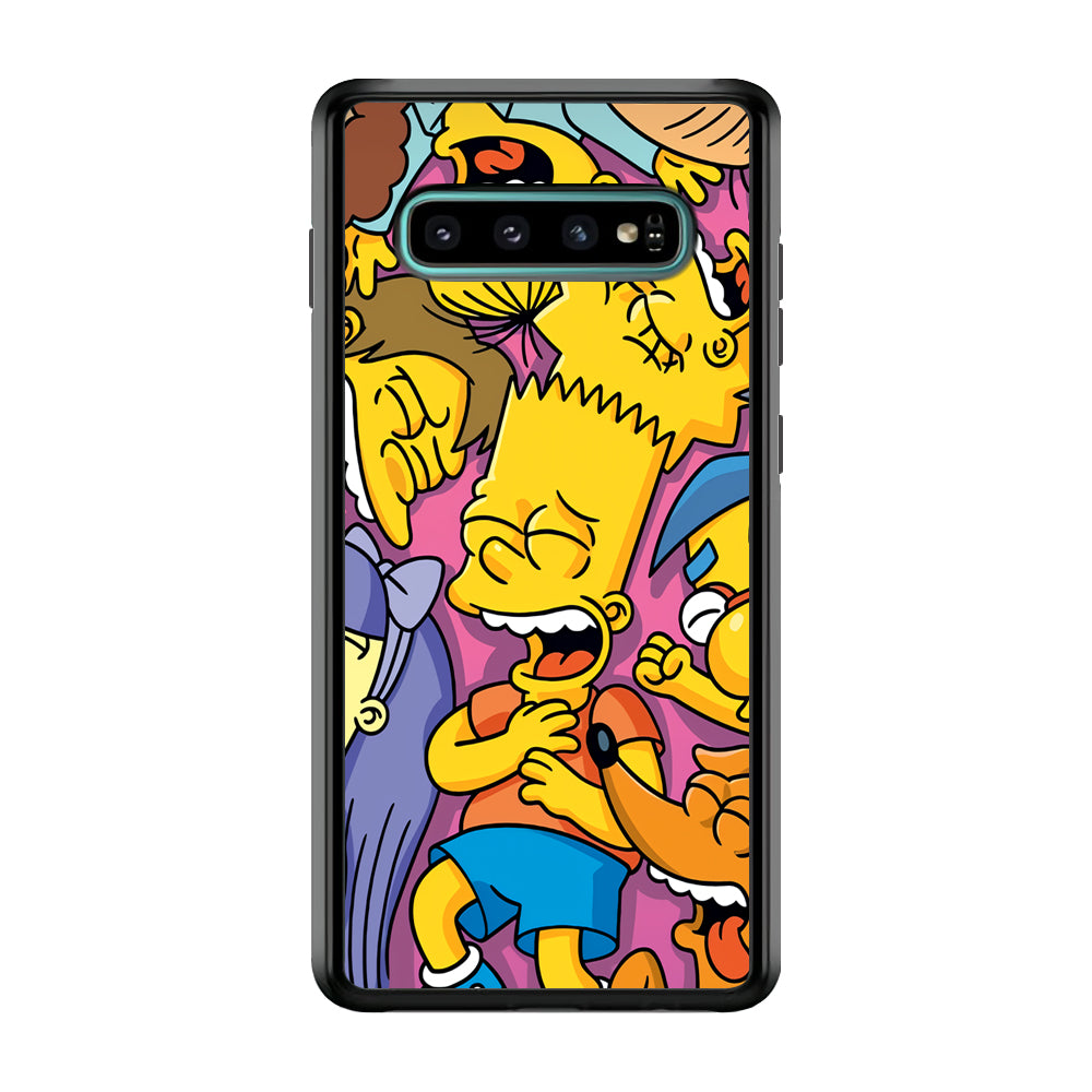 Simpson Bust Up Bart Samsung Galaxy S10 Plus Case