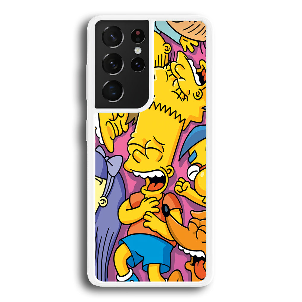 Simpson Bust Up Bart Samsung Galaxy S21 Ultra Case