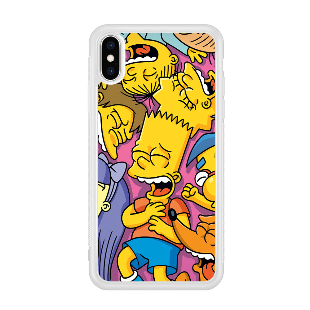 Simpson Bust Up Bart iPhone XS Case