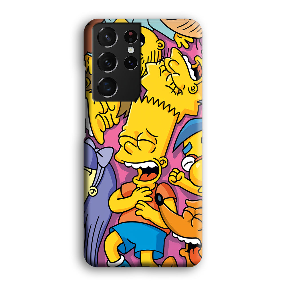 Simpson Bust Up Bart Samsung Galaxy S21 Ultra Case