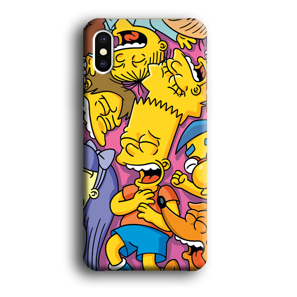 Simpson Bust Up Bart iPhone XS Case