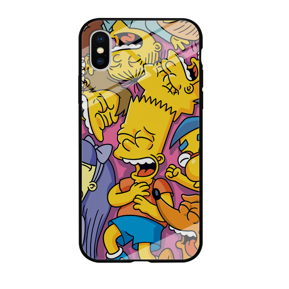 Simpson Bust Up Bart iPhone XS Case