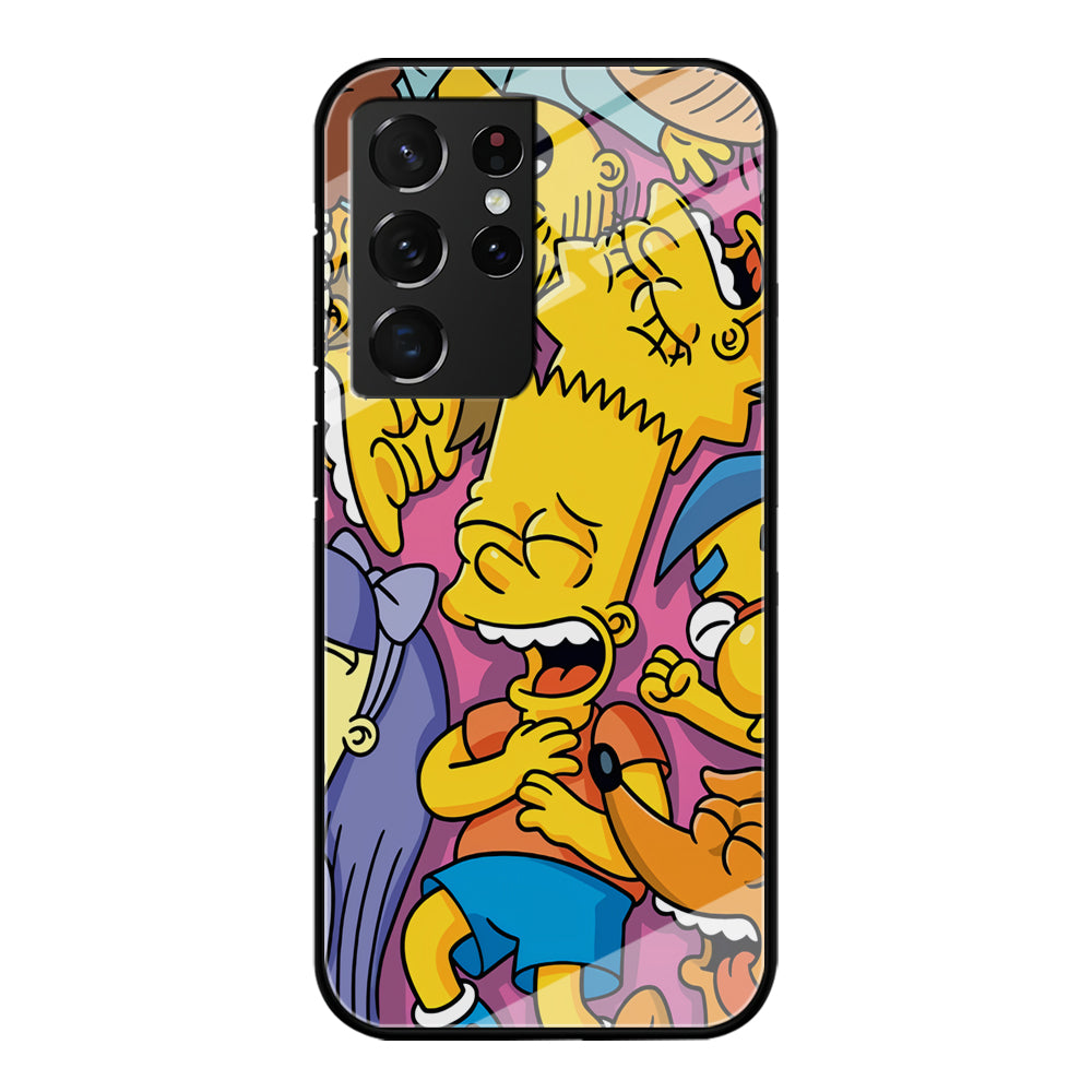 Simpson Bust Up Bart Samsung Galaxy S21 Ultra Case