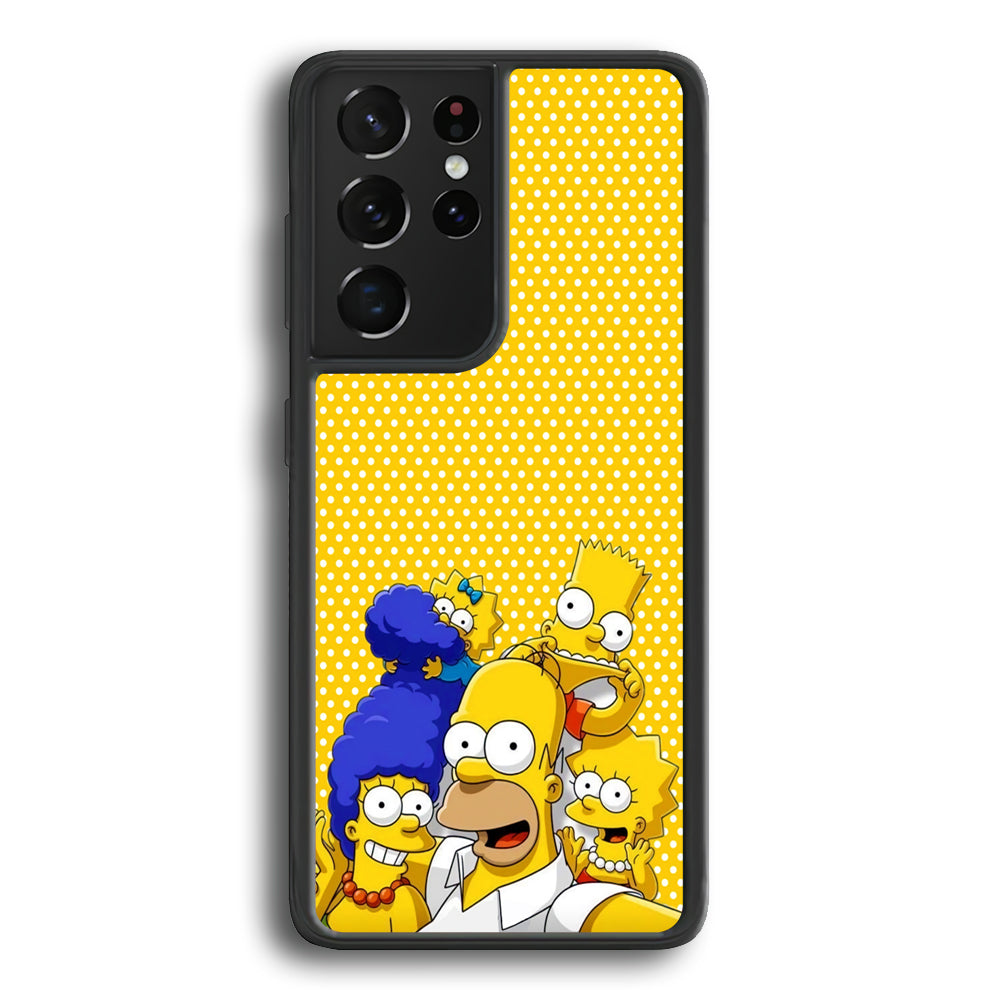 Simpson Happiness Selfie Samsung Galaxy S21 Ultra Case