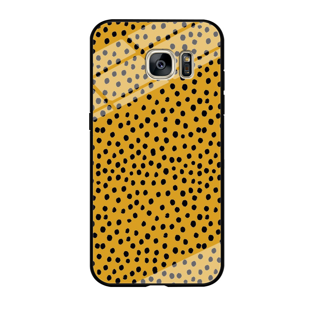 Skin Animal Cetah Samsung Galaxy S7 Case Tempered Glass Case