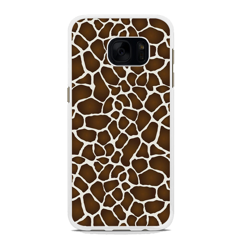 Skin Animal Giraffe Samsung Galaxy S7 Case Rubber White (2D Case)