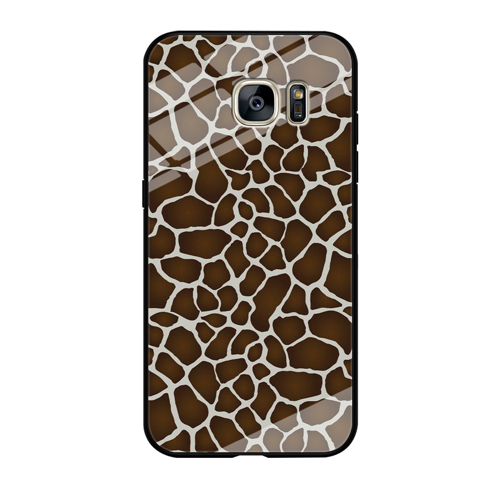Skin Animal Giraffe Samsung Galaxy S7 Case Tempered Glass Case