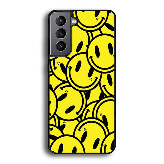 Smile Emoji Yellow Samsung Galaxy S21 Plus Case - Carneyforia