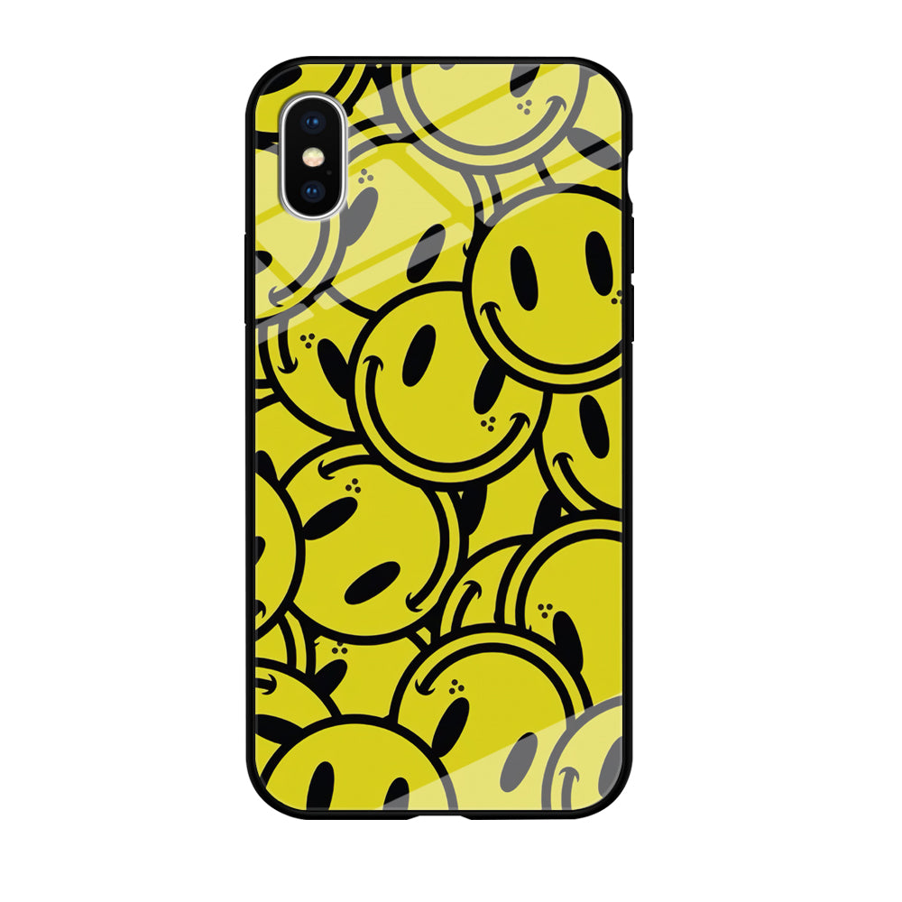 Smile Emoji Yellow iPhone X Case