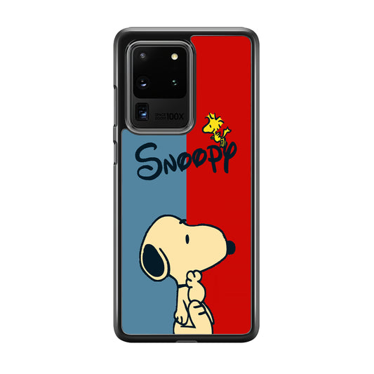 Snoopy Blue and Red Line  Samsung Galaxy S20 Ultra Case