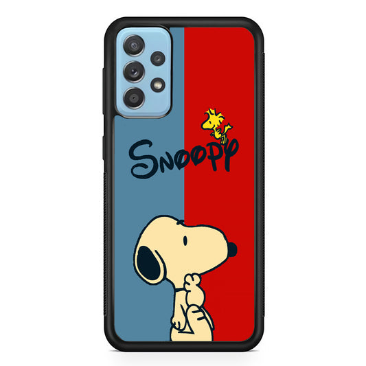 Snoopy Blue and Red Line Samsung Galaxy A72 Case