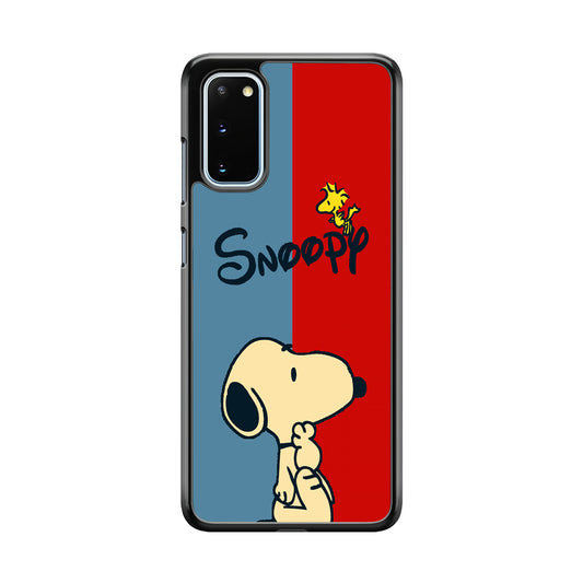 Snoopy Blue and Red Line  Samsung Galaxy S20 Case