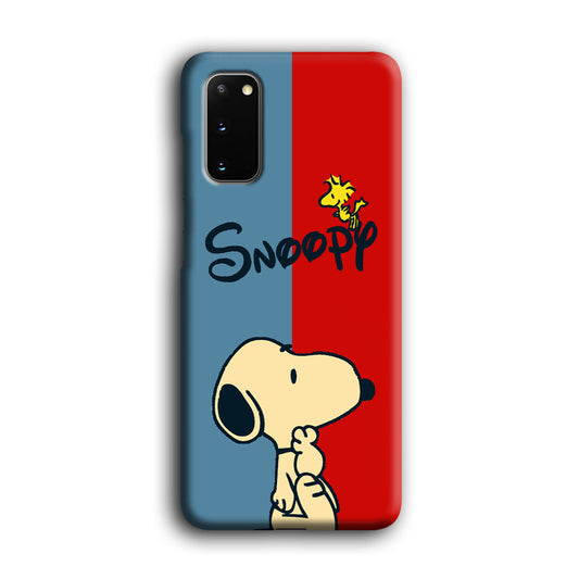 Snoopy Blue and Red Line  Samsung Galaxy S20 Case