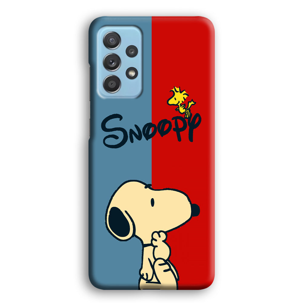 Snoopy Blue and Red Line Samsung Galaxy A72 Case
