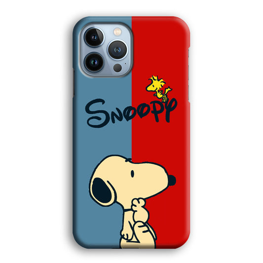 Snoopy Blue and Red Line iPhone 13 Pro Max Case