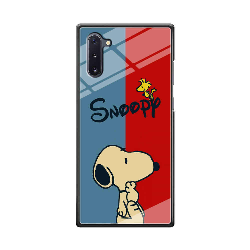 Snoopy Blue and Red Line  Samsung Galaxy Note 10 Case