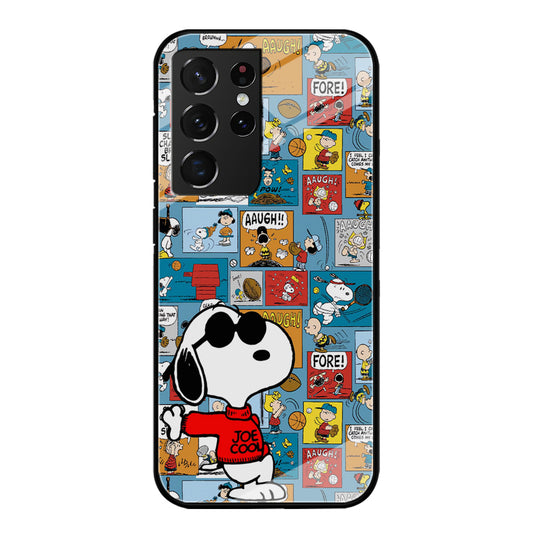 Snoopy Colorful Page Samsung Galaxy S21 Ultra Case