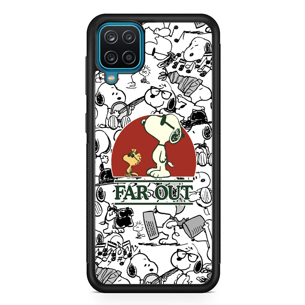 Snoopy Far Out Gaze Samsung Galaxy A12 Case