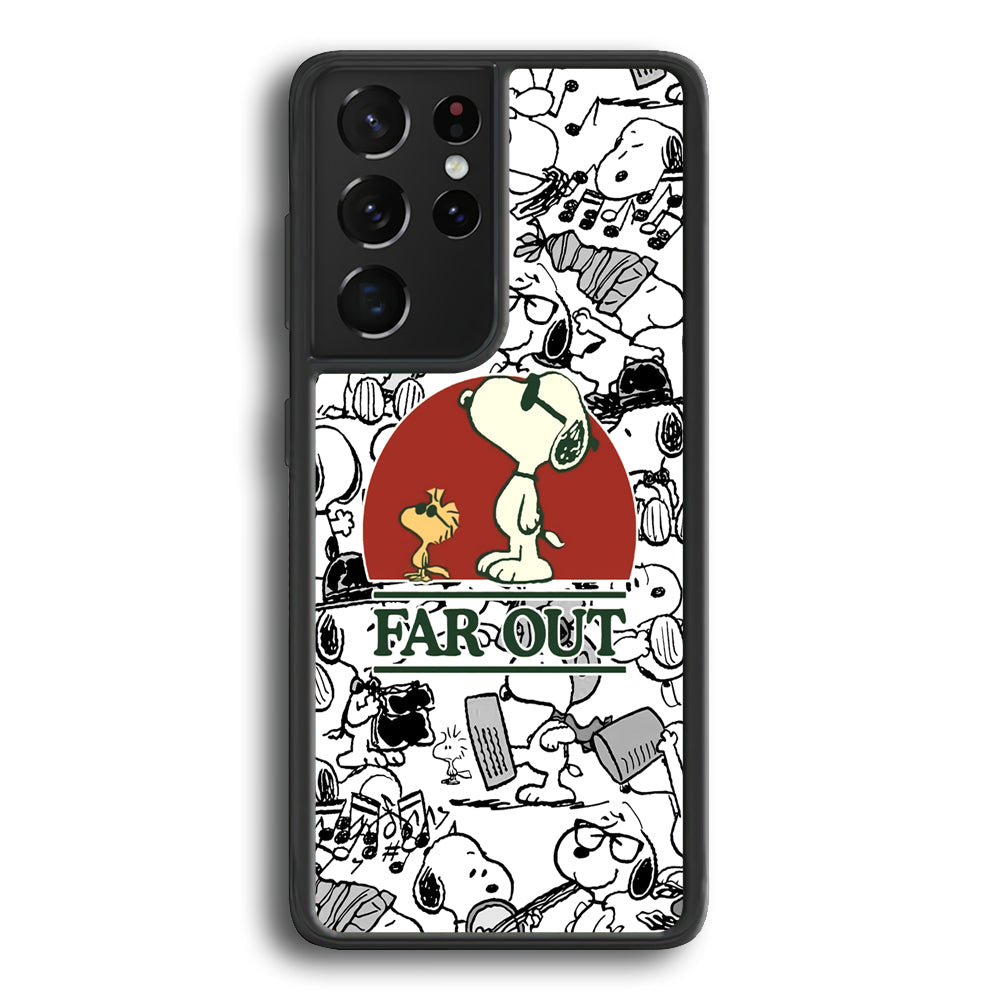 Snoopy Far Out Gaze Samsung Galaxy S21 Ultra Case