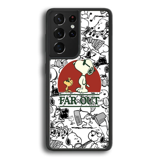 Snoopy Far Out Gaze Samsung Galaxy S21 Ultra Case