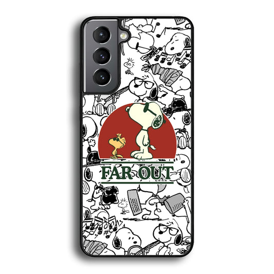 Snoopy Far Out Gaze Samsung Galaxy S21 Plus Case - Carneyforia