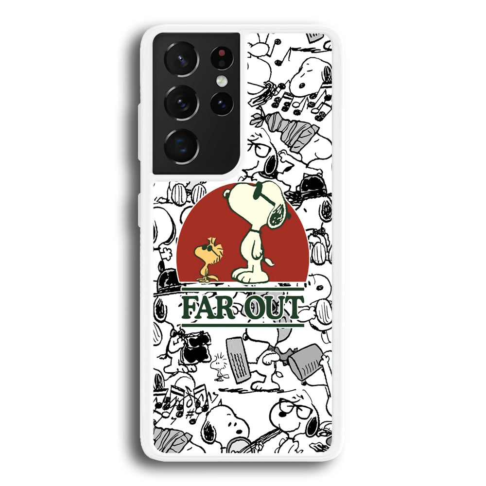 Snoopy Far Out Gaze Samsung Galaxy S21 Ultra Case