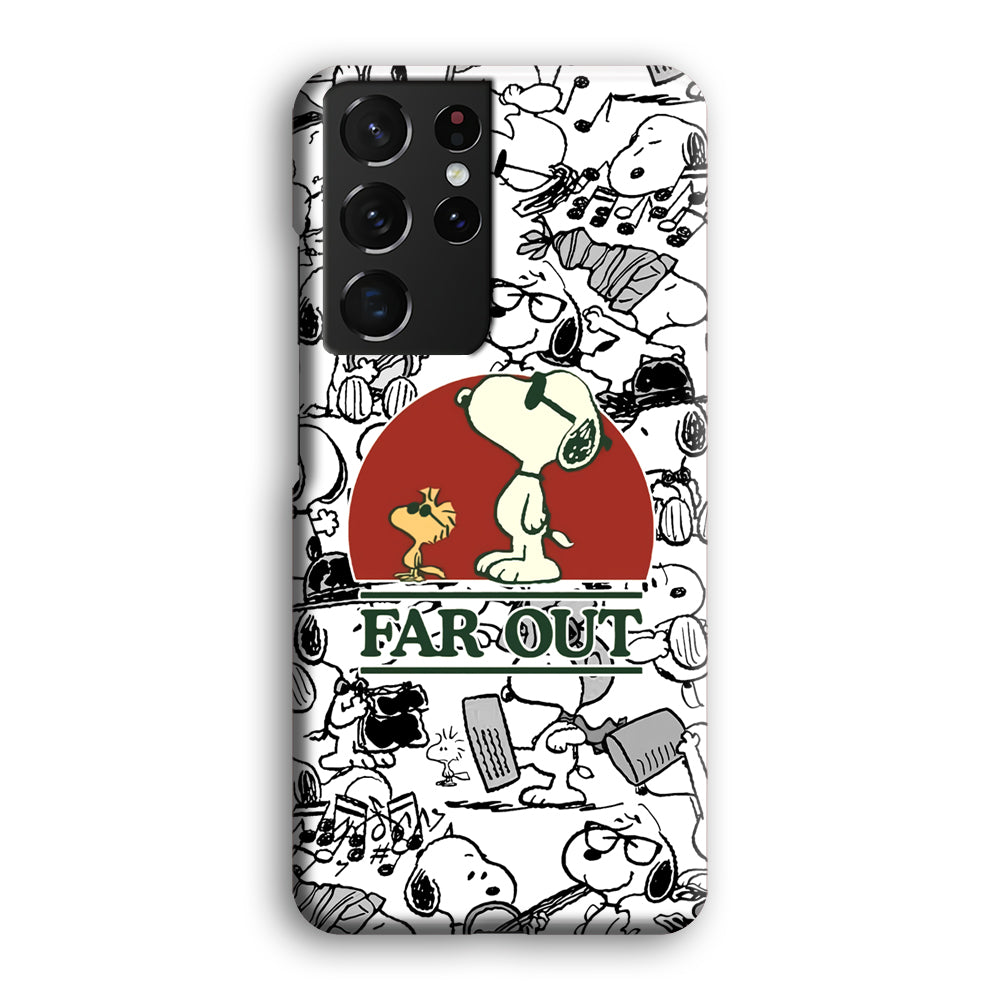 Snoopy Far Out Gaze Samsung Galaxy S21 Ultra Case