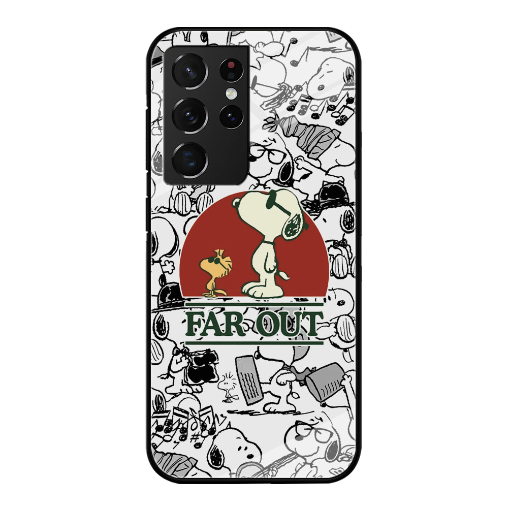 Snoopy Far Out Gaze Samsung Galaxy S21 Ultra Case