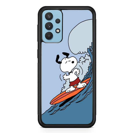 Snoopy Surfing Mode Samsung Galaxy A32 Case