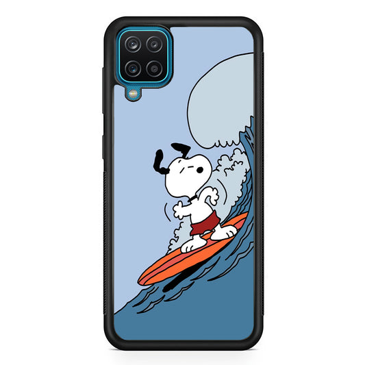 Snoopy Surfing Mode Samsung Galaxy A12 Case