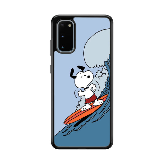 Snoopy Surfing Mode Samsung Galaxy S20 Case