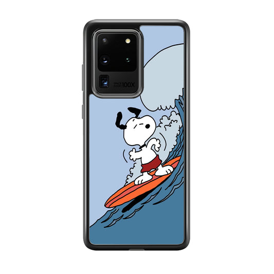 Snoopy Surfing Mode Samsung Galaxy S20 Ultra Case
