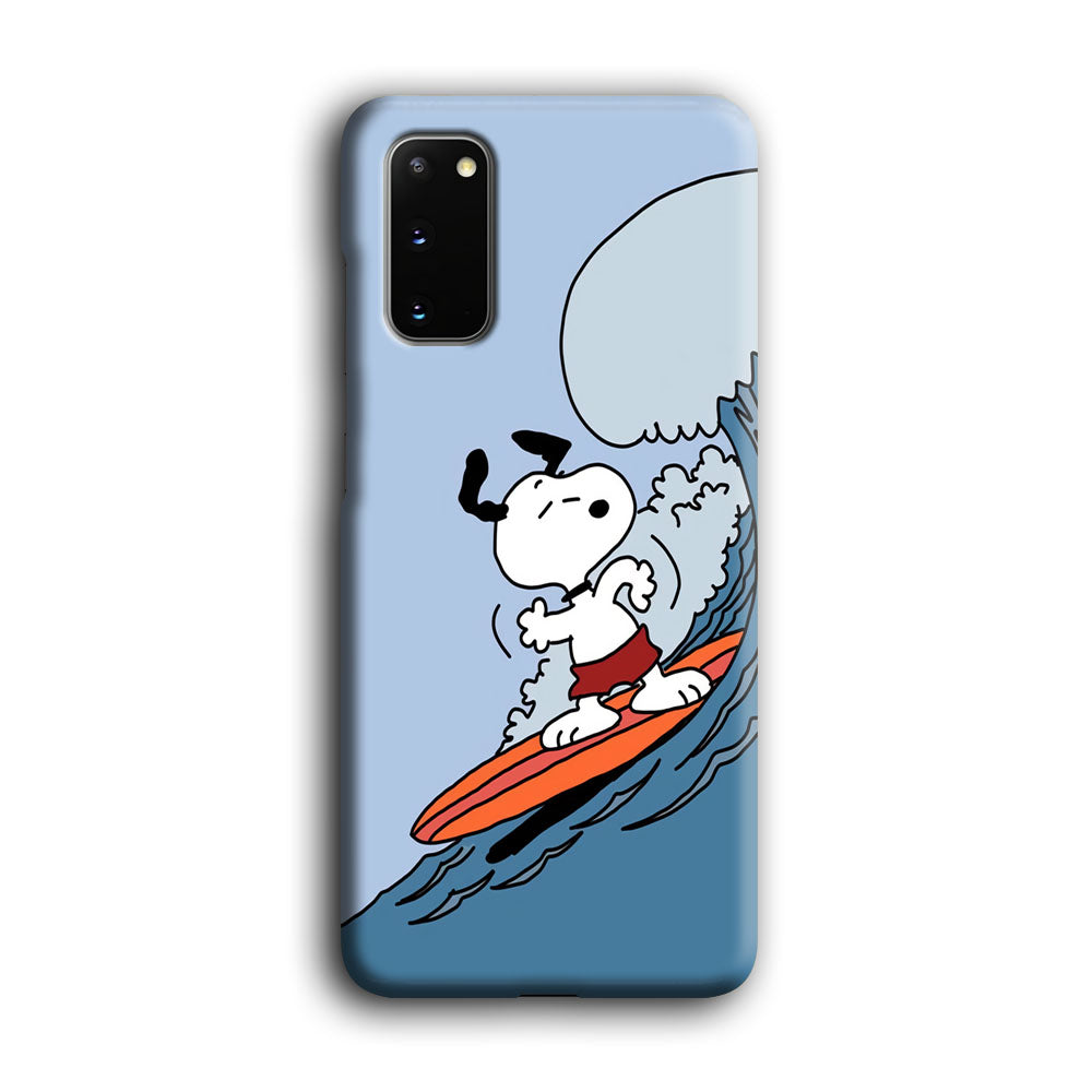 Snoopy Surfing Mode Samsung Galaxy S20 Case