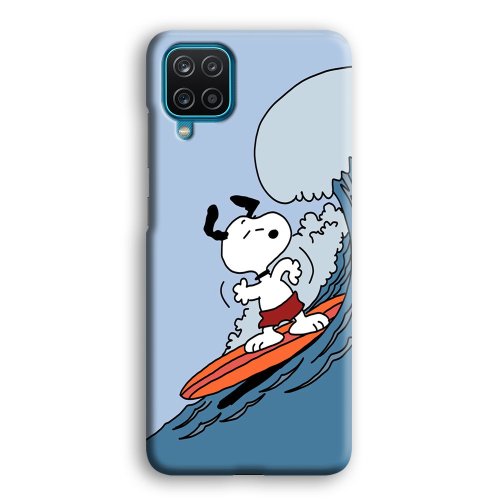 Snoopy Surfing Mode Samsung Galaxy A12 Case