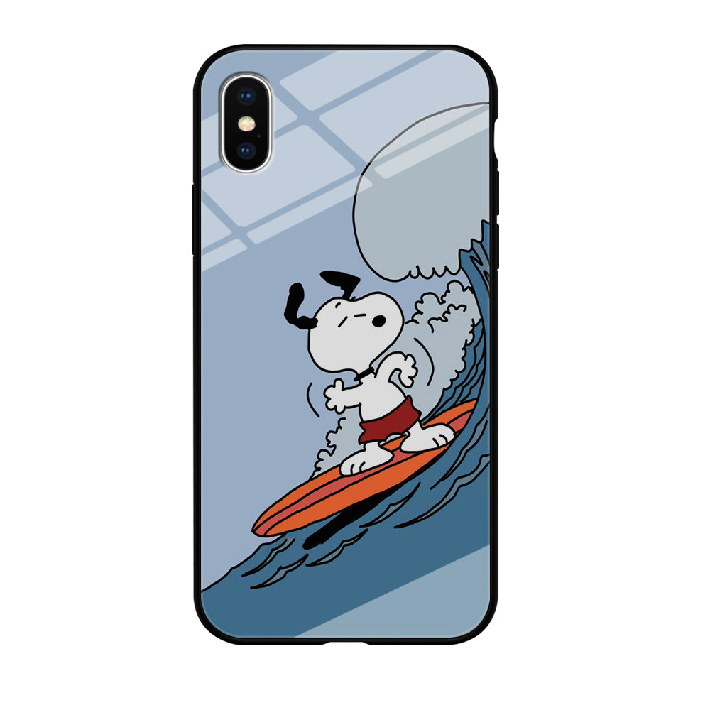 Snoopy Surfing Mode iPhone X Case